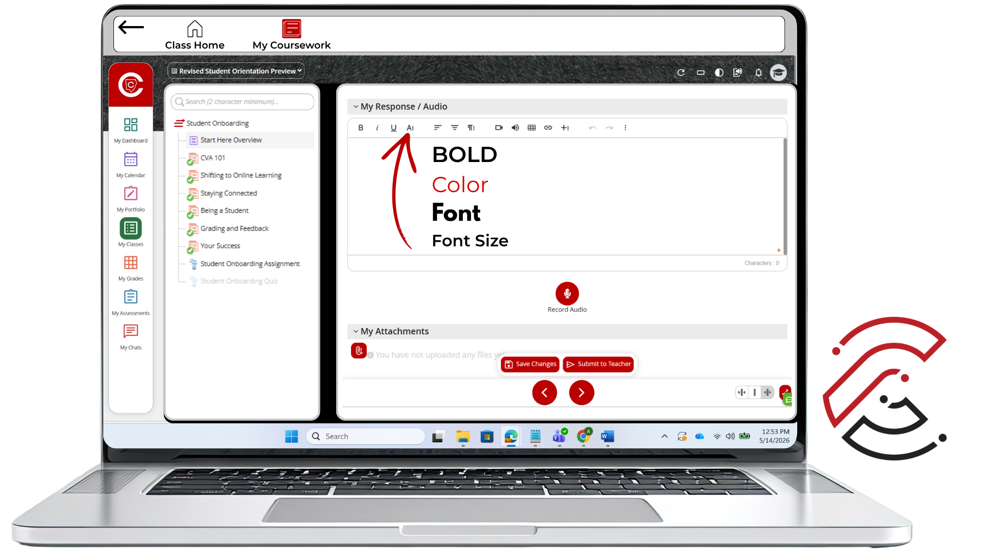 Screenshot of text formatting tools.