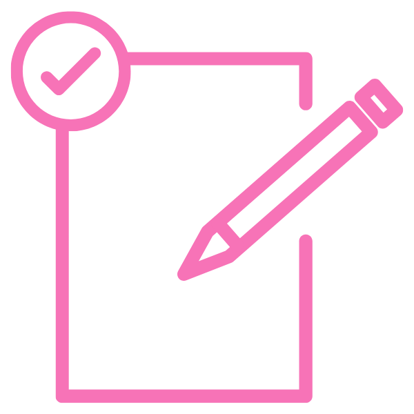 Icon of a checklist with a pencil, representing an assessment or graded task.