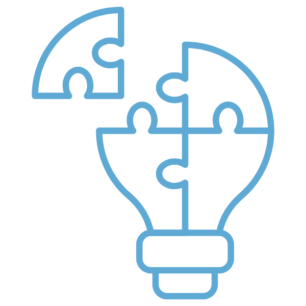 Icon of a puzzle-piece lightbulb, representing an assignment or learning activity.