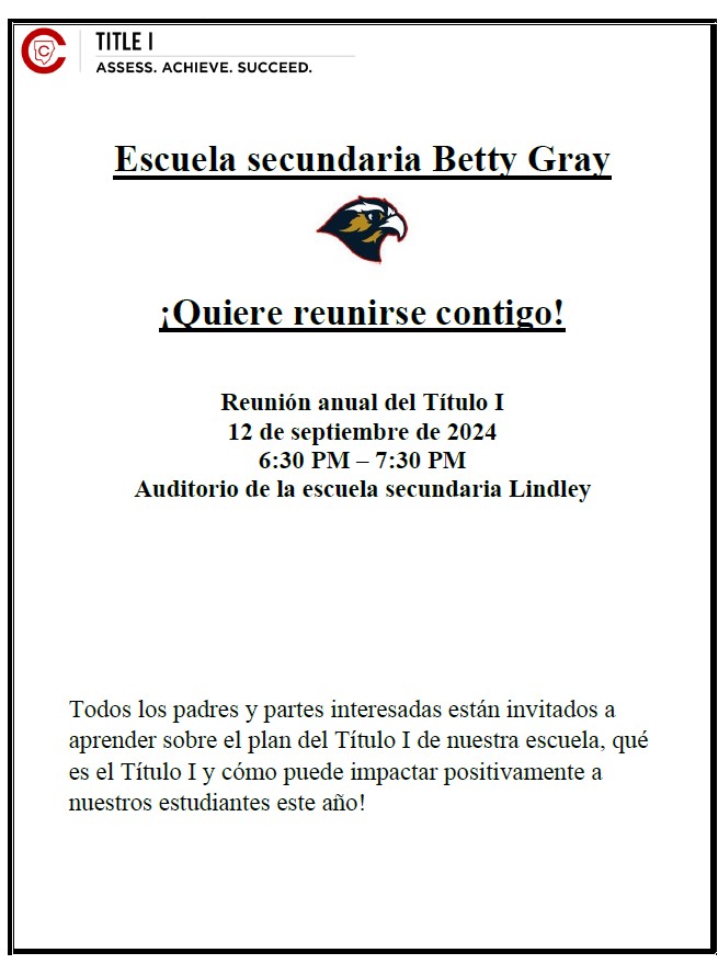 BGMS FY25 Invitation - Annual Title I Meeting - Spanish.jpg