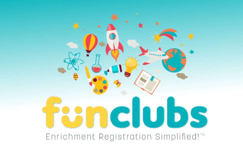 Fun Clubs logo, enrichment registration simplified