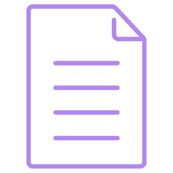 Icon of a document page with text lines, representing a course page or informational page.