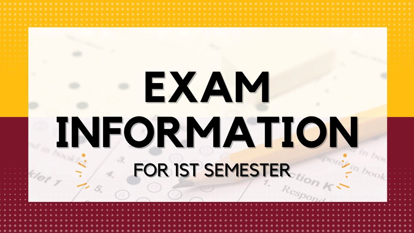 LSH First Semester Final Exams