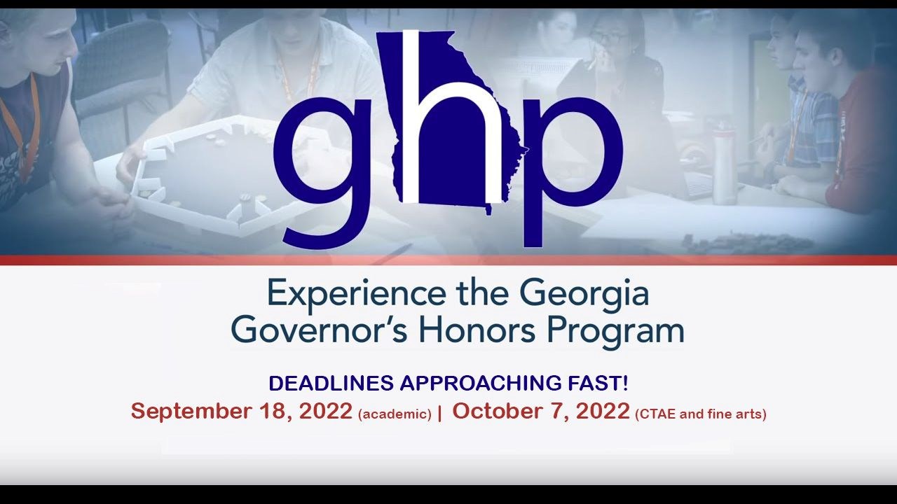 Governor's Honors Program (GHP) application deadline quickly approaching