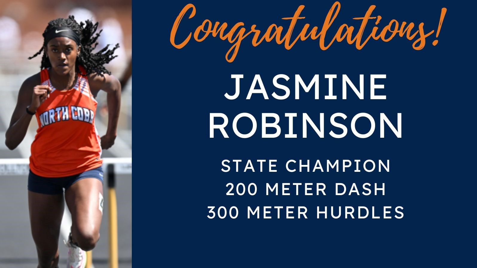 Congratulations, Jasmine Robinson!