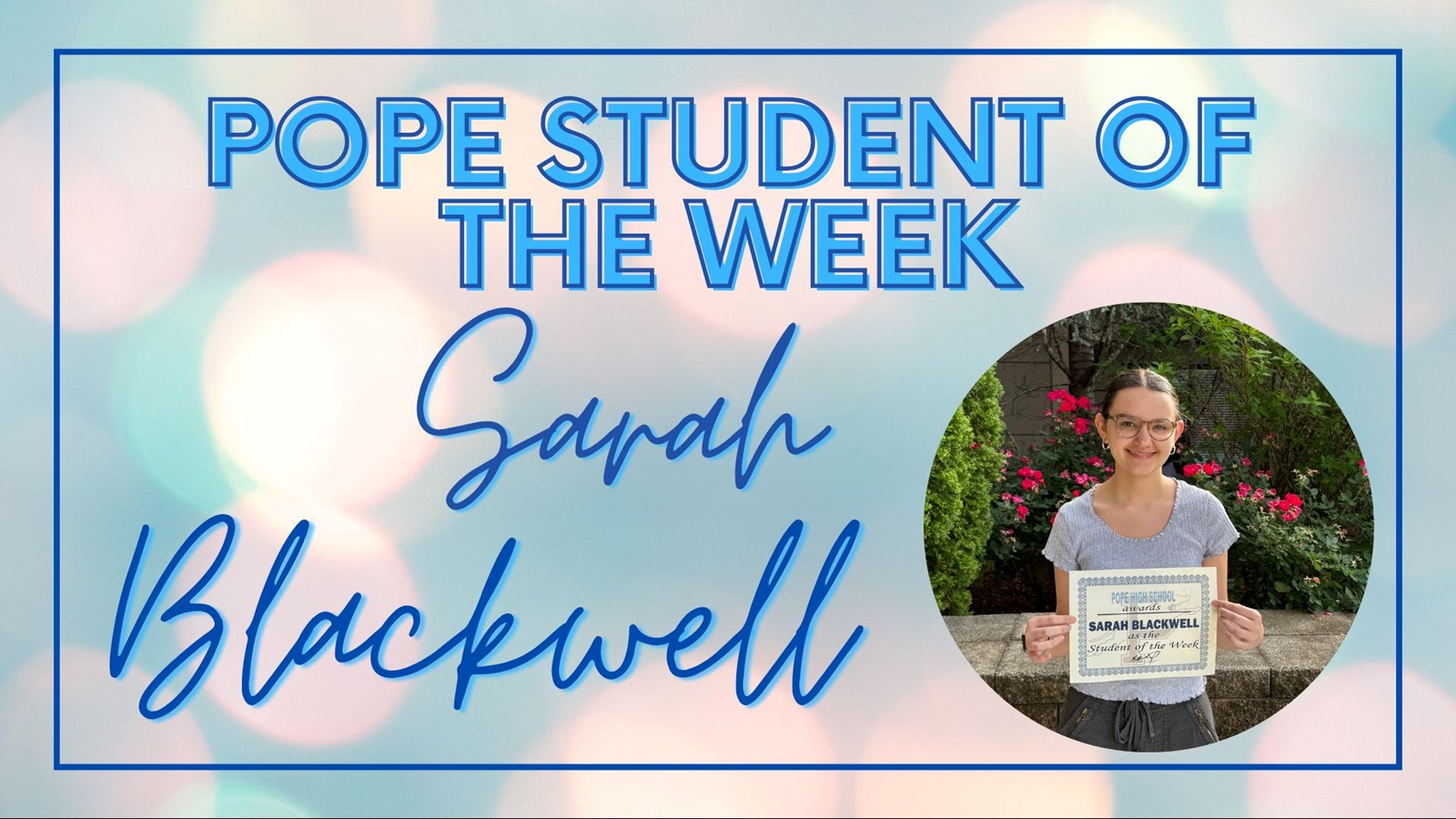 student of the week