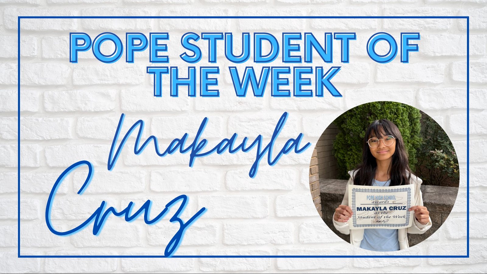 student of the week