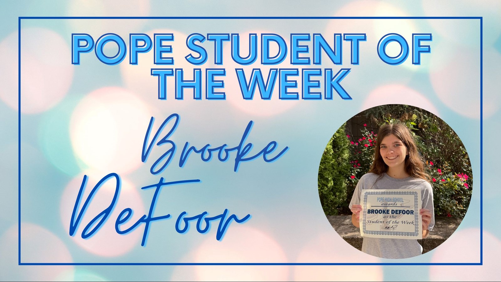 student of the week