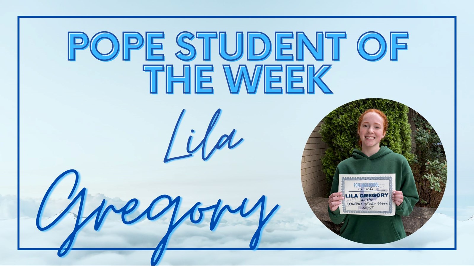student of the week