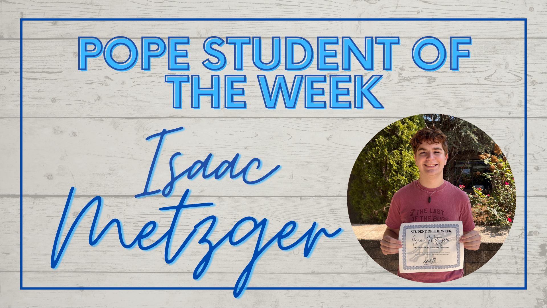 student of the week