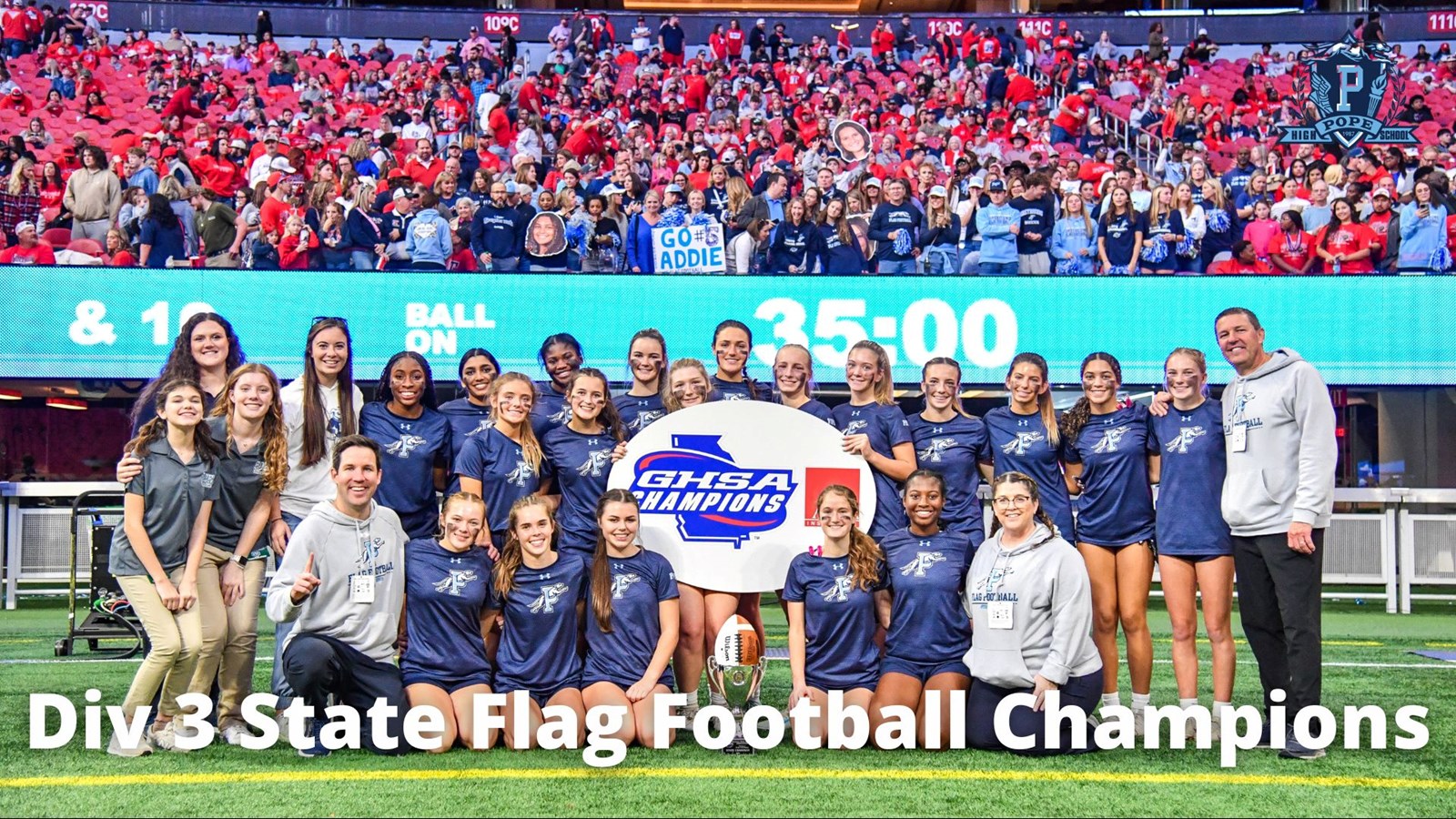 girls flag football state championship team