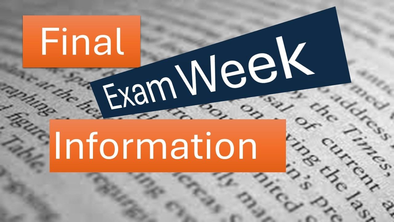 Final Exams Schedule