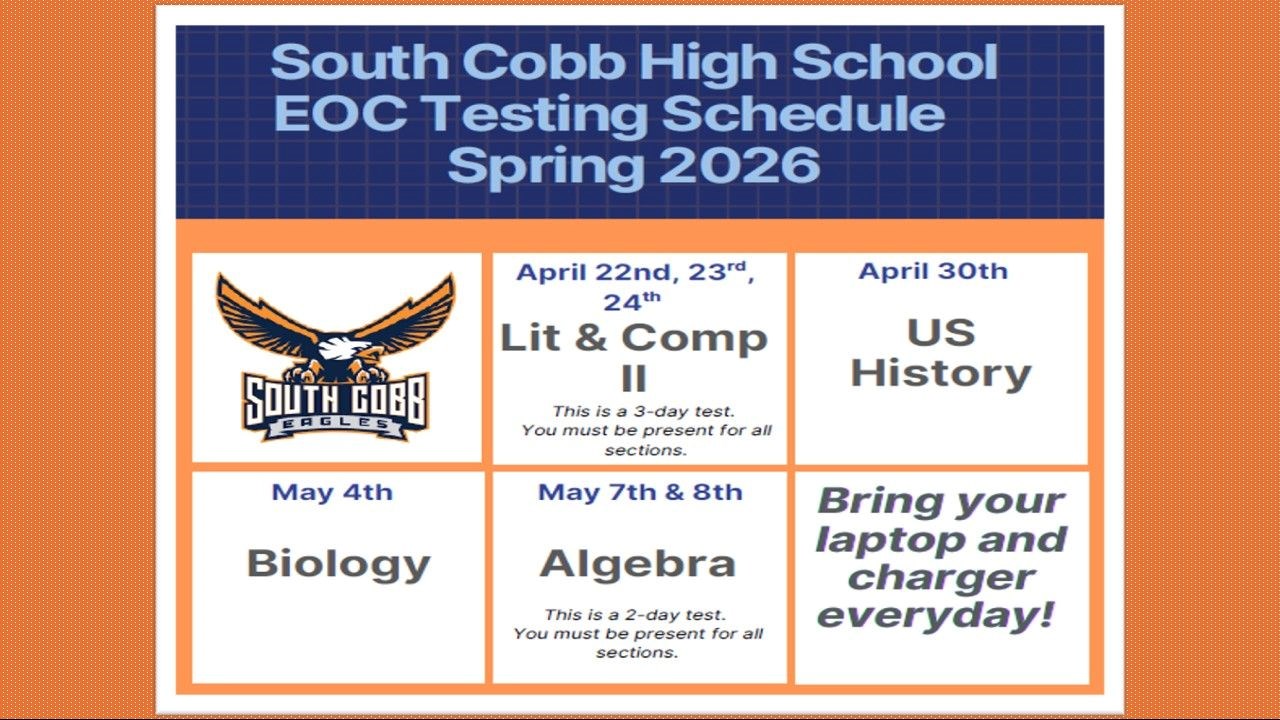 EOC Testing Schedule