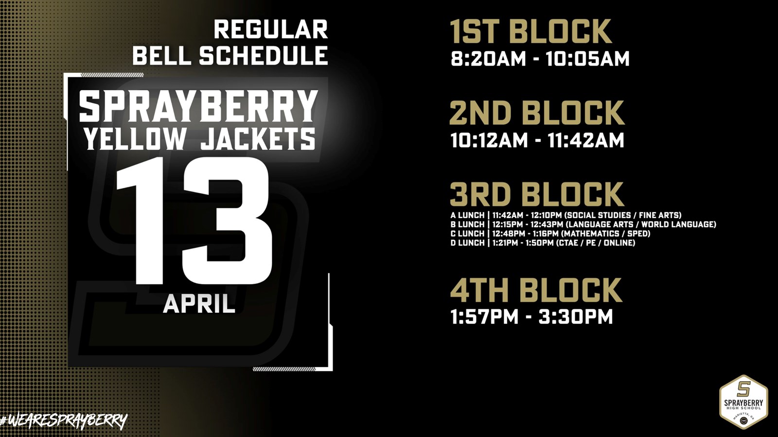 Today's Bell Schedule