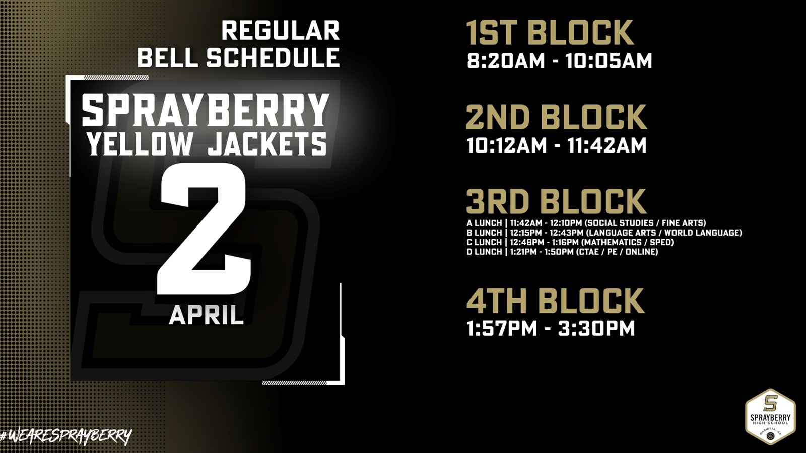 Today's Bell Schedule