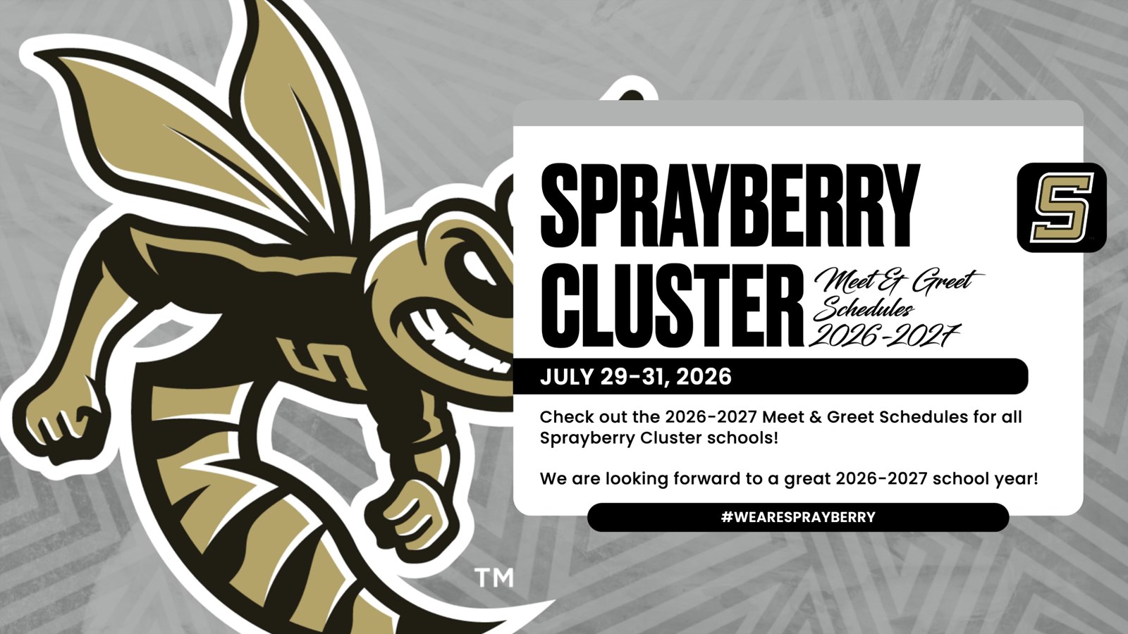 Sprayberry Cluster Meet & Greet Schedule | Fall 2026