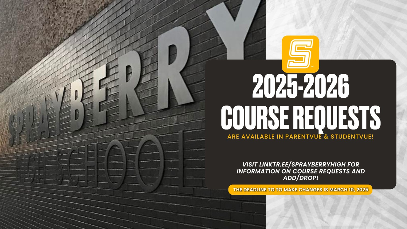 Course Requests for 2025-2026 | Sprayberry High School