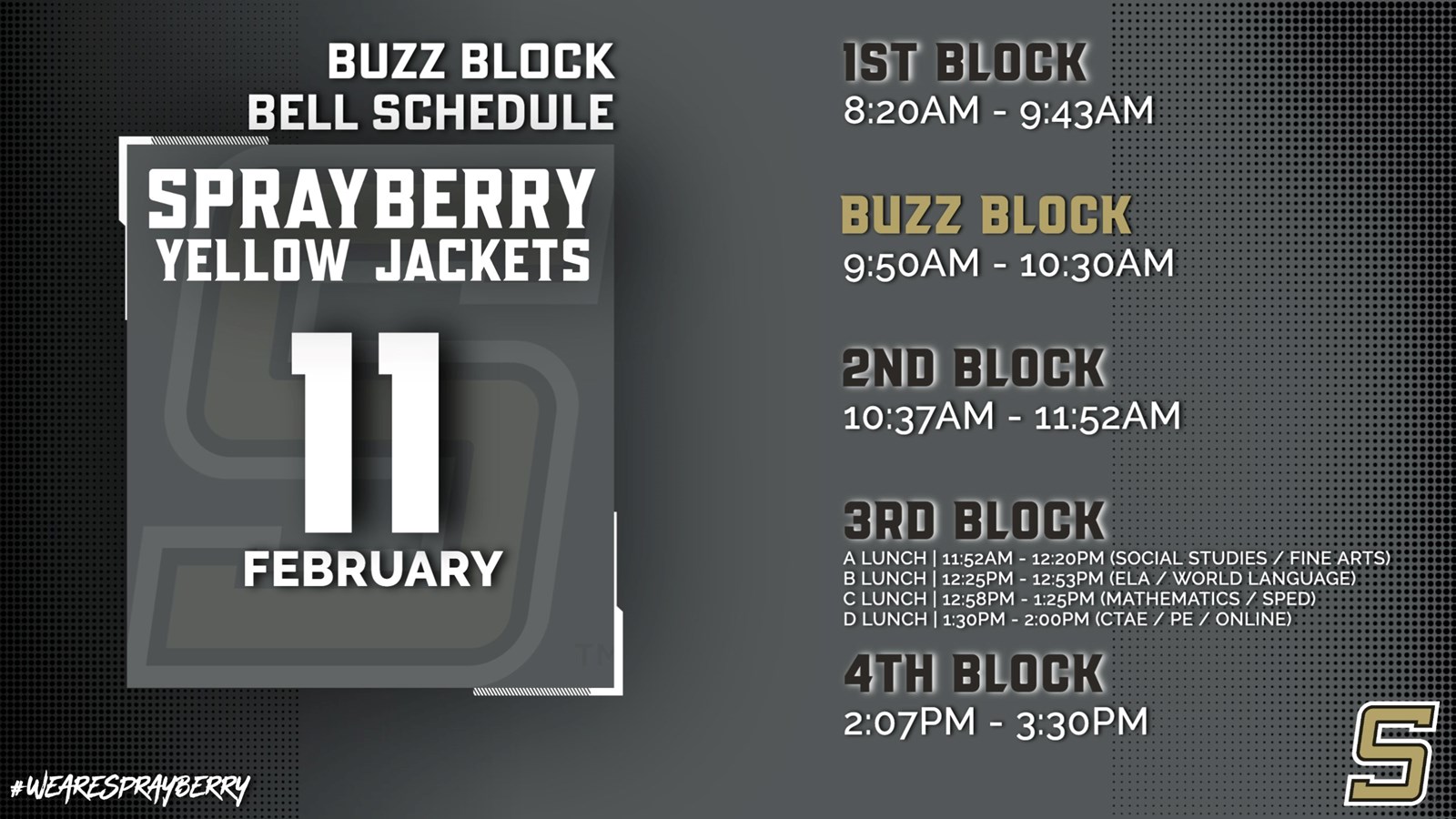 Today's Bell Schedule