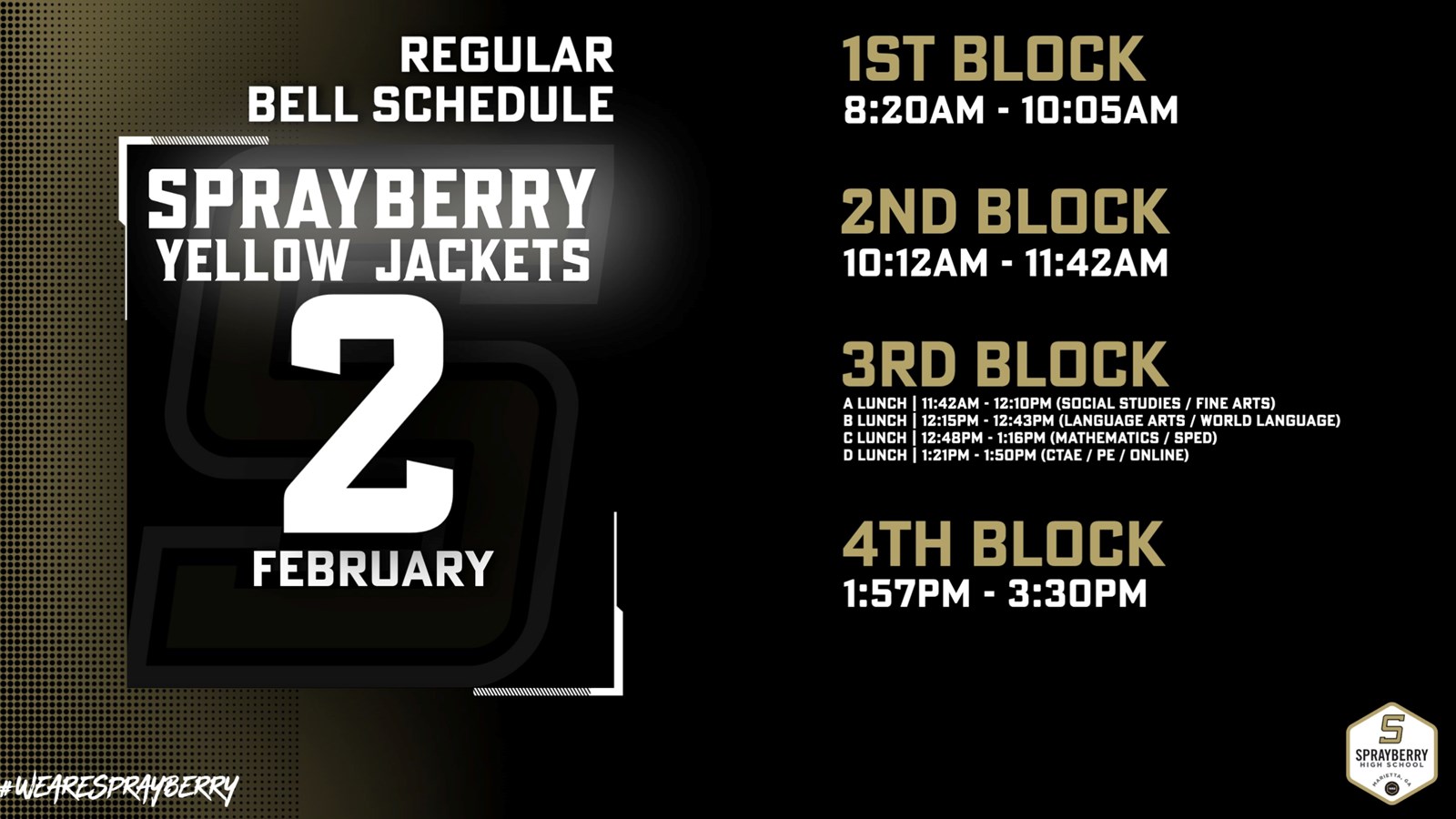 Today's Bell Schedule