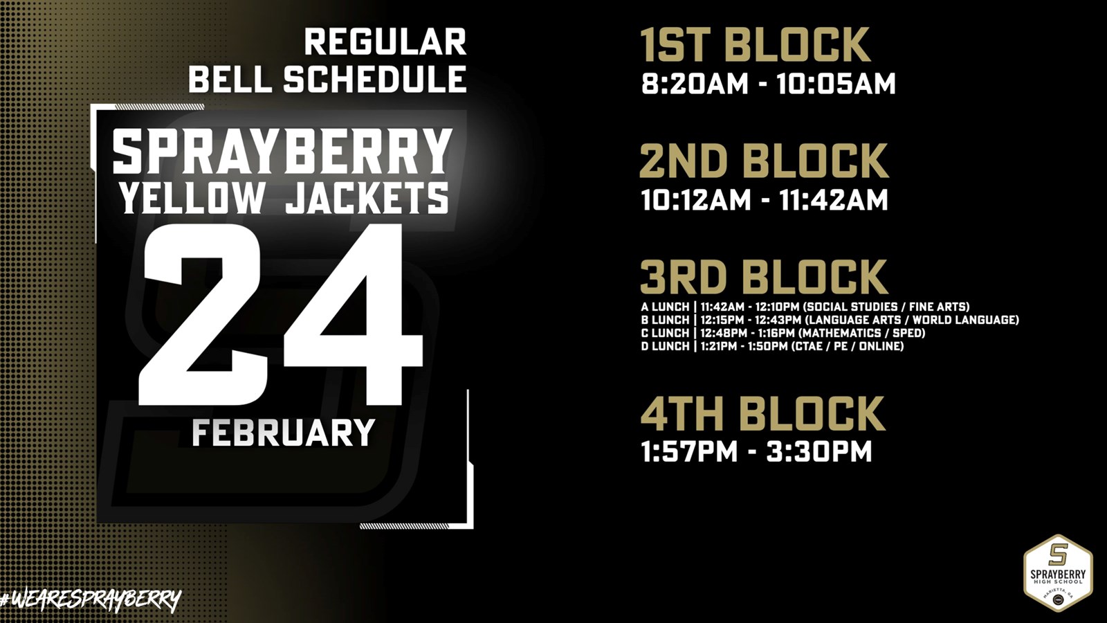 Today's Bell Schedule