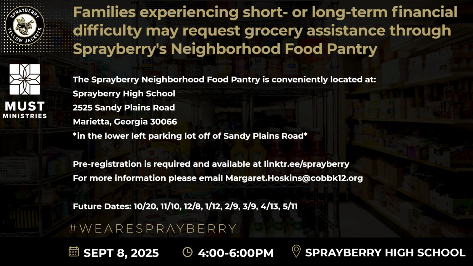 Food Pantry | September 8, 2025 | Sprayberry High School