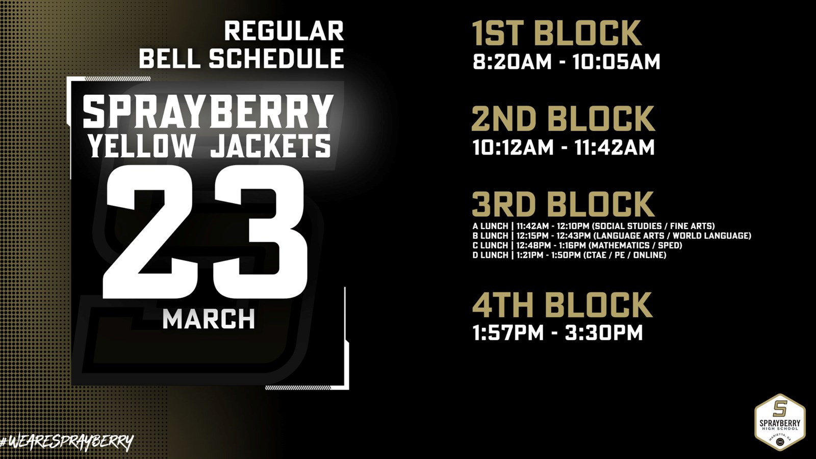 Today's Bell Schedule