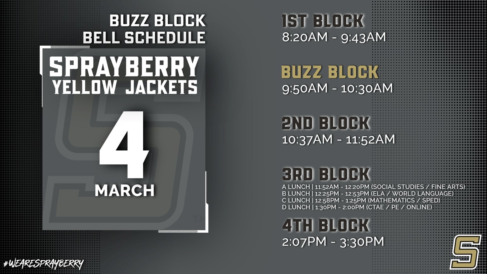 Today's Bell Schedule