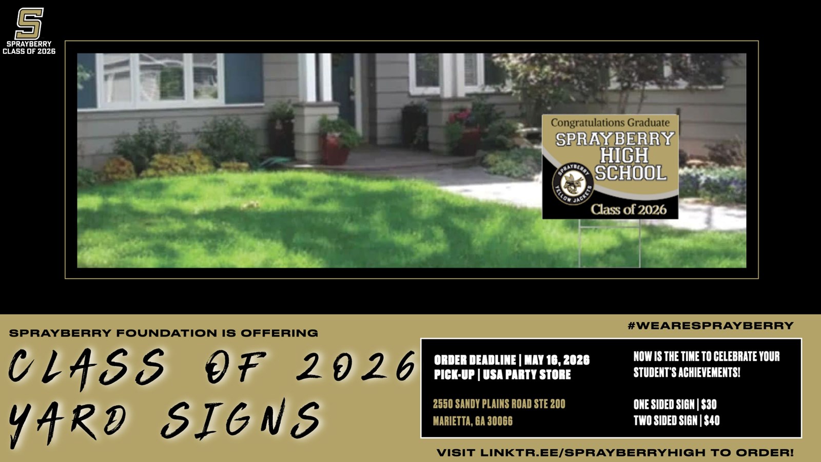 Class of 2026 Yard Signs | Sprayberry High School