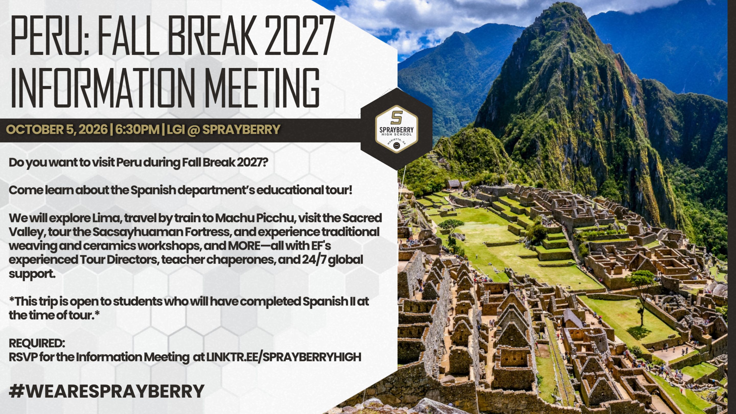 Peru: Fall Break 2027 Information Meeting