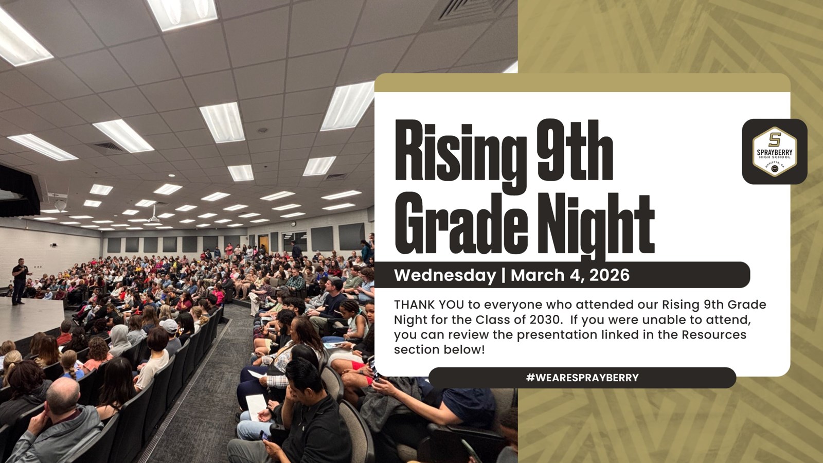 Rising 9th Grade Night | March 4, 2026 | Presentation Available