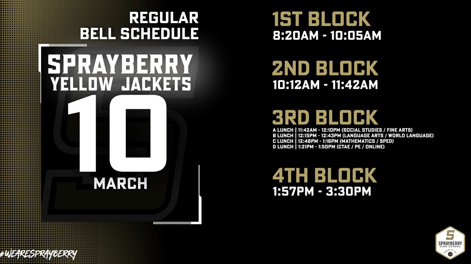 Today's Bell Schedule