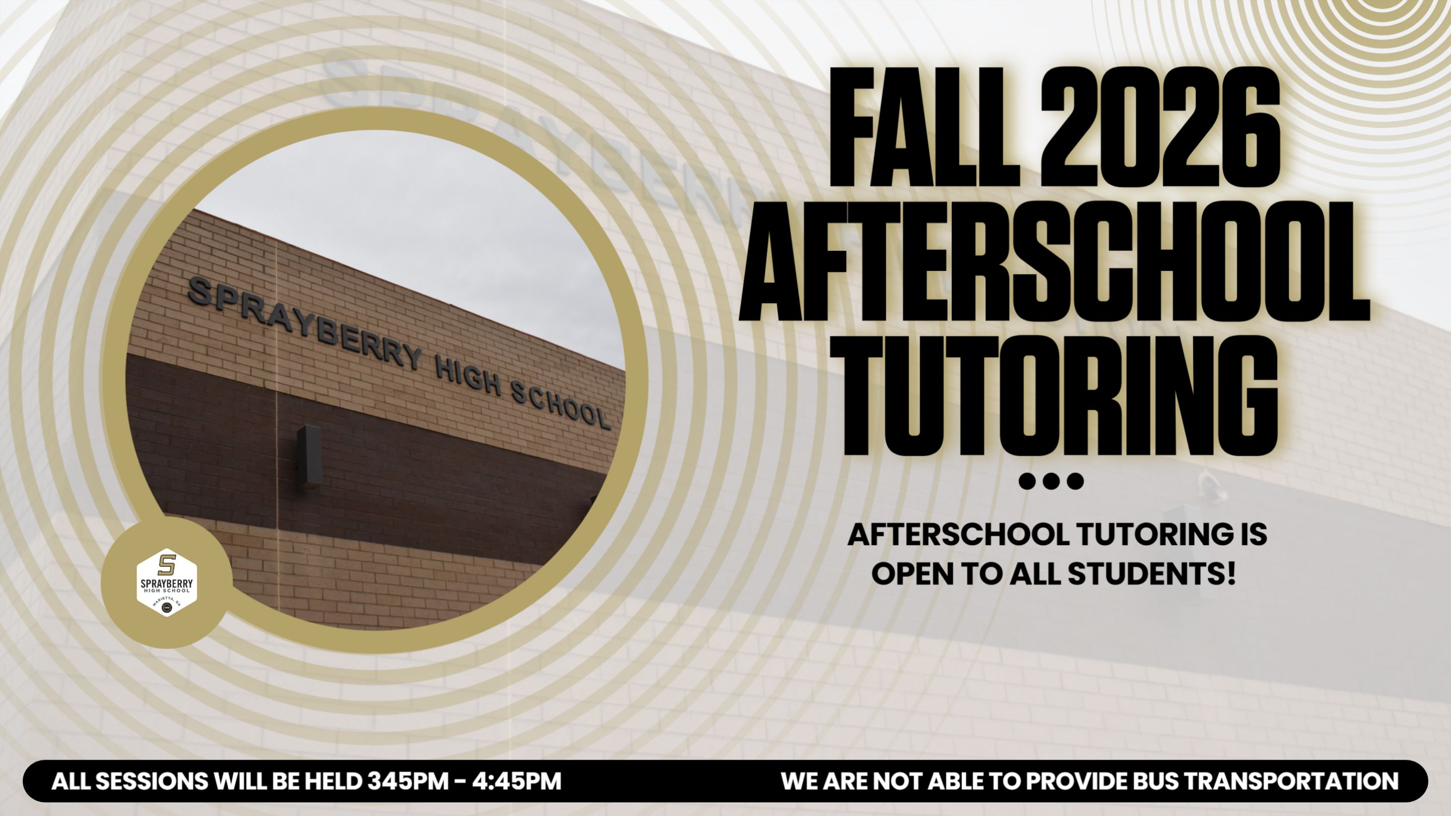 Fall 2026 Afterschool Tutoring | Sprayberry High School
