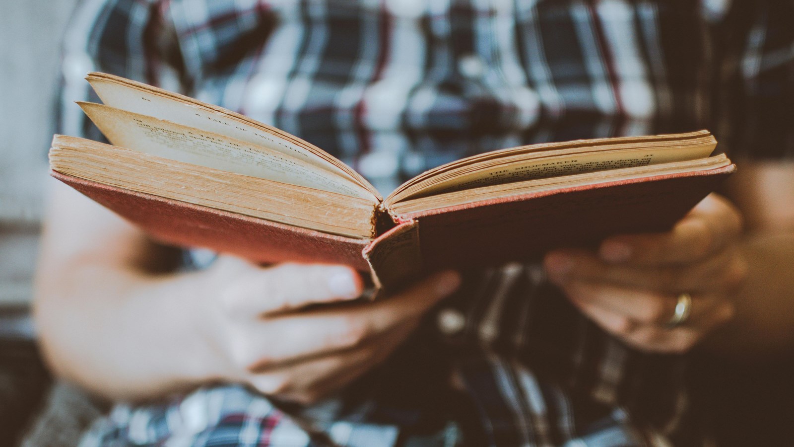 person reading a book