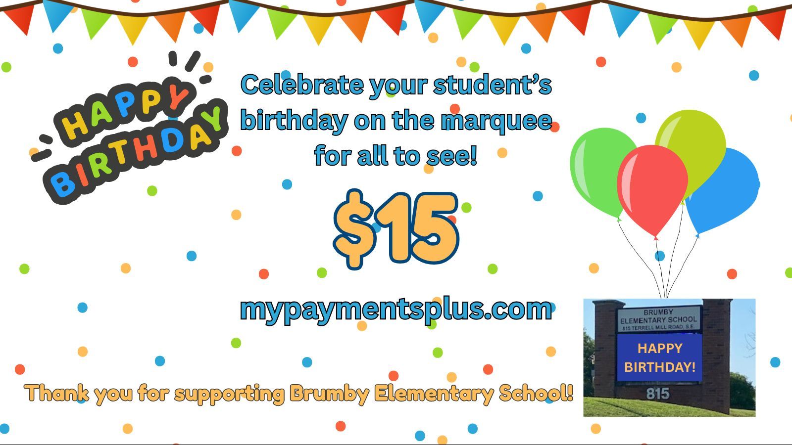 Celebrate Your Child's Birthday Grapic