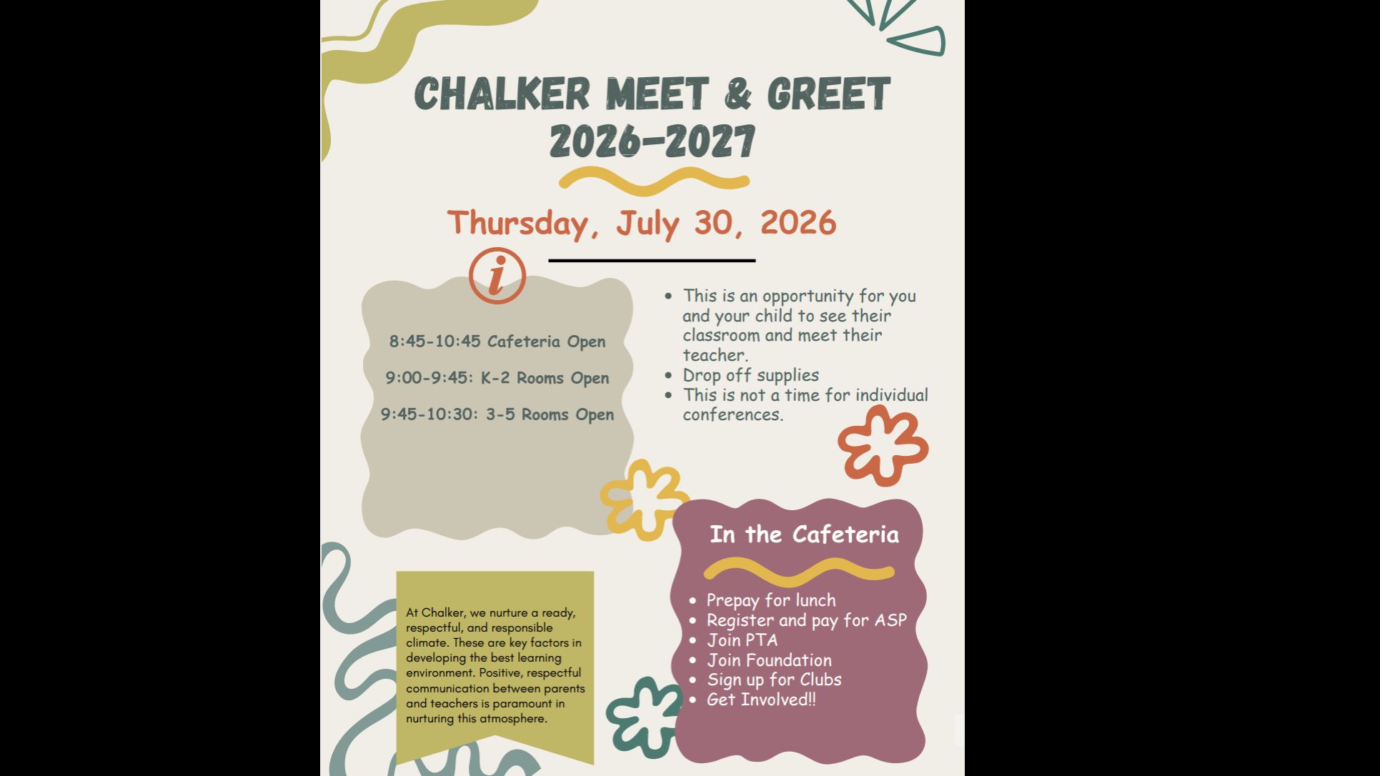 Chalker Meet and Greet on July 30