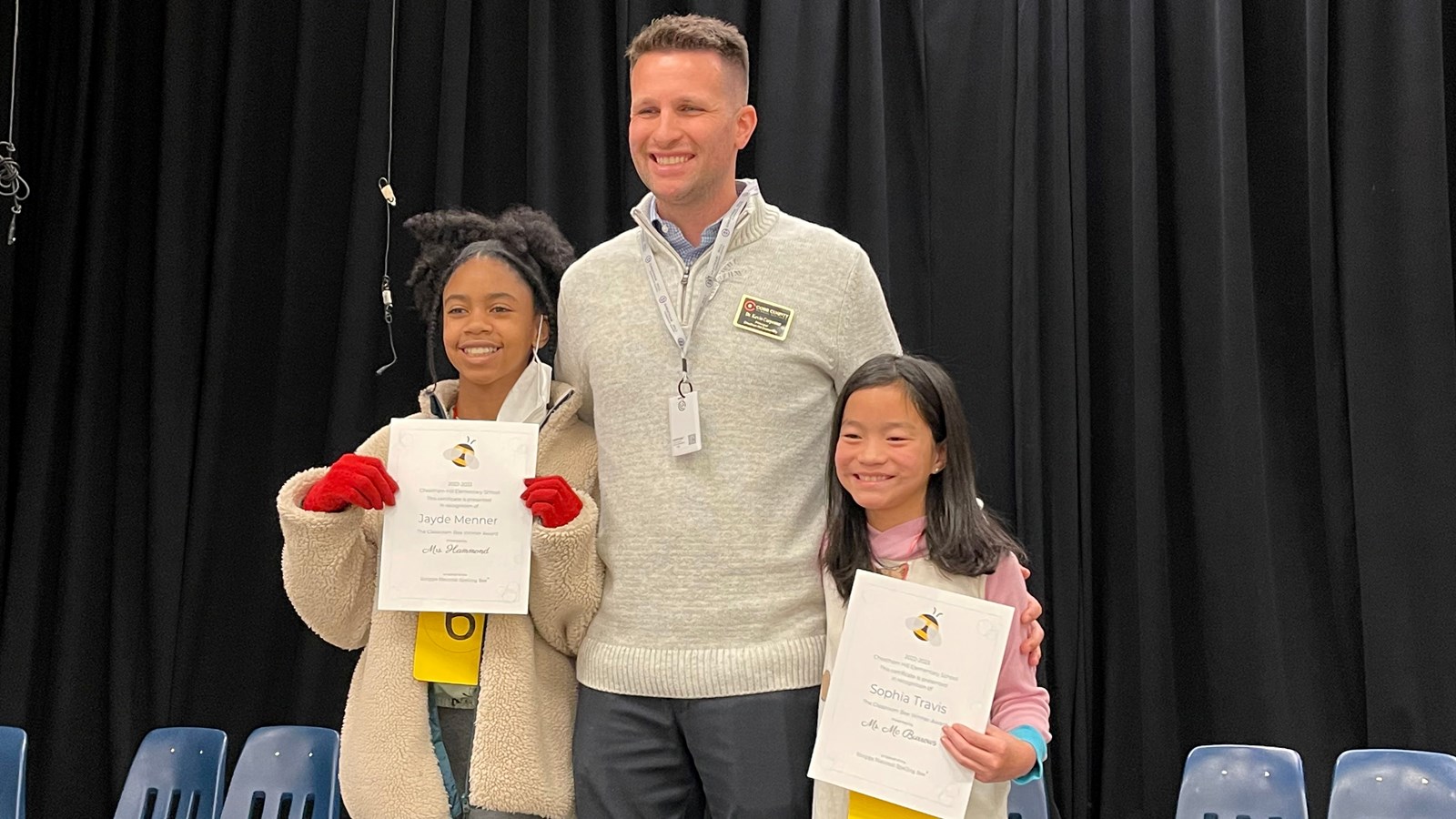 Spelling Bee Winners and Principal