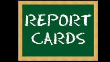 Report Cards on a chalkboard