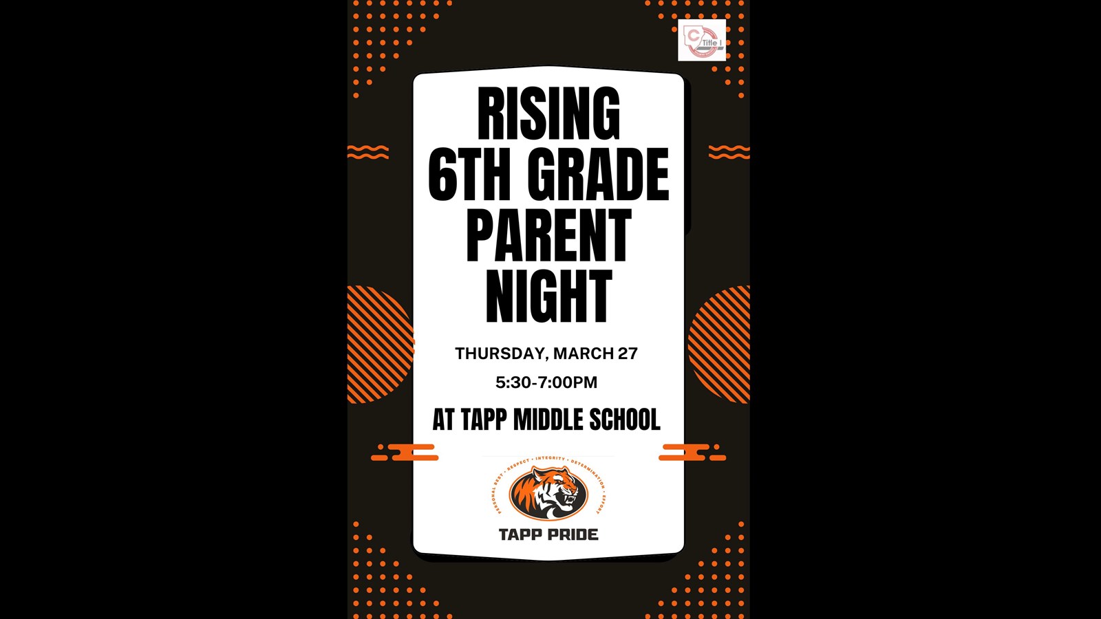 rising 6th Grade Parent Night 