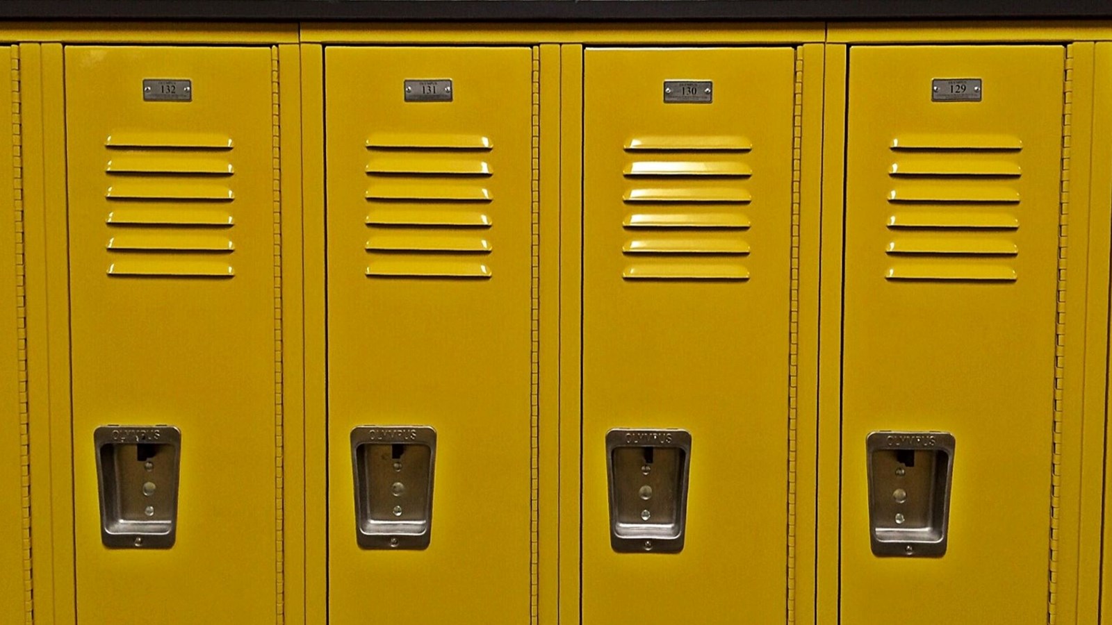 yellow school lockers