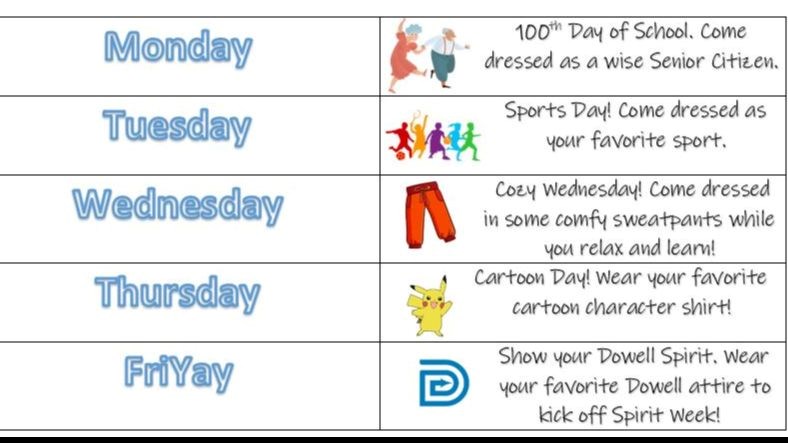 Spirit Days English