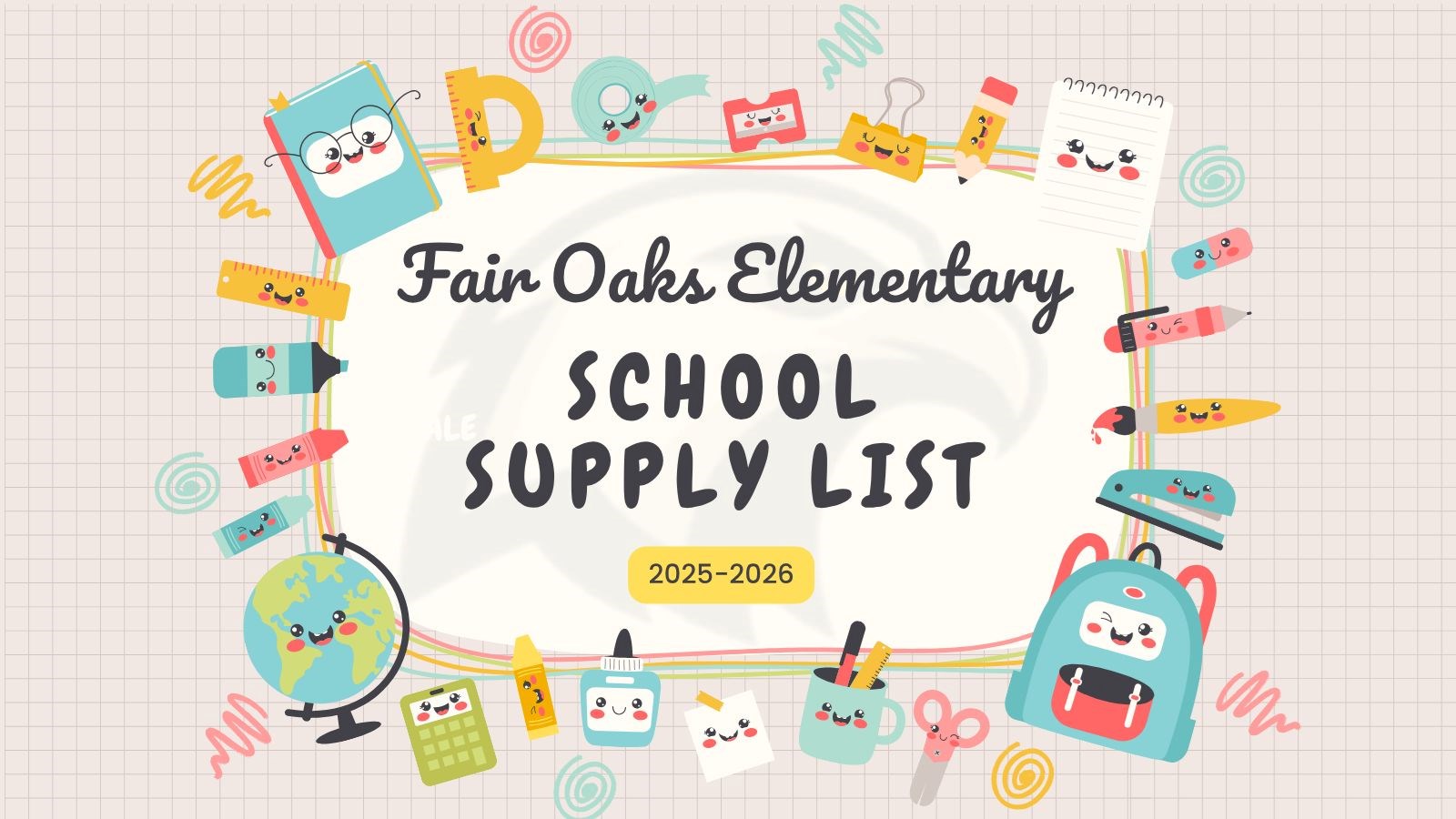 School Supply List Flyer