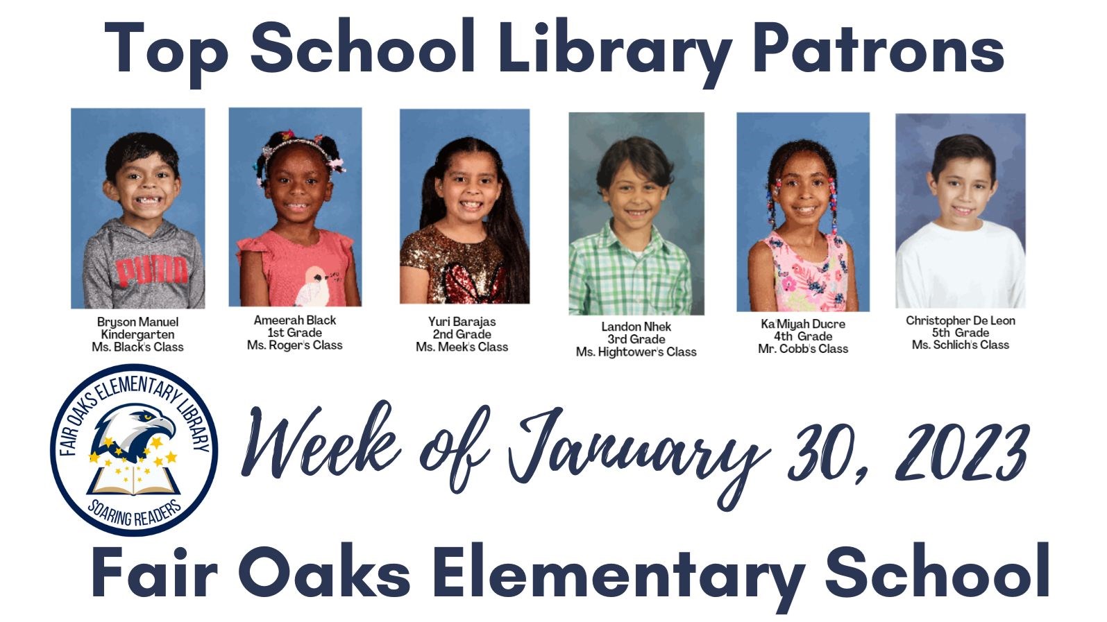 Top Library Patrons Week of January 30