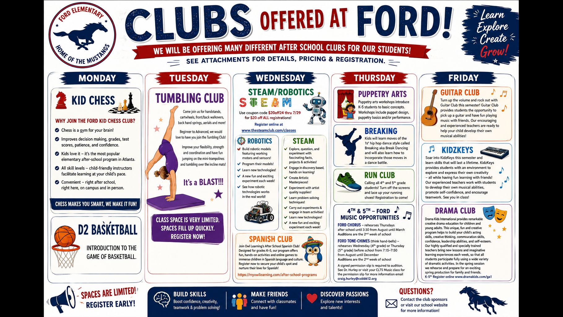 Clubs offered at Ford