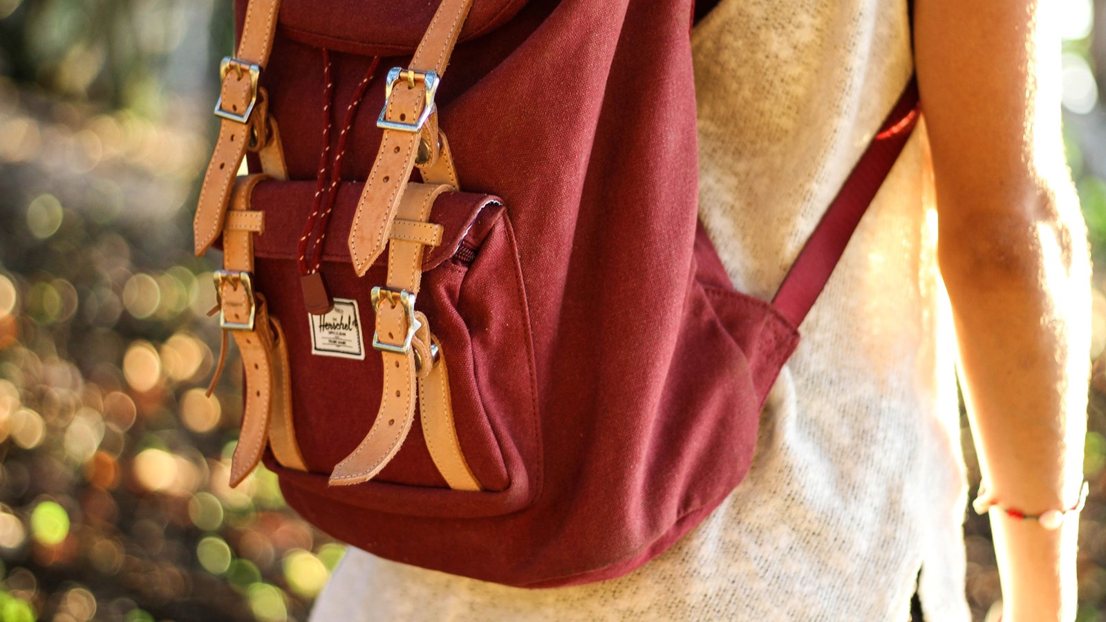 student wearing backpack