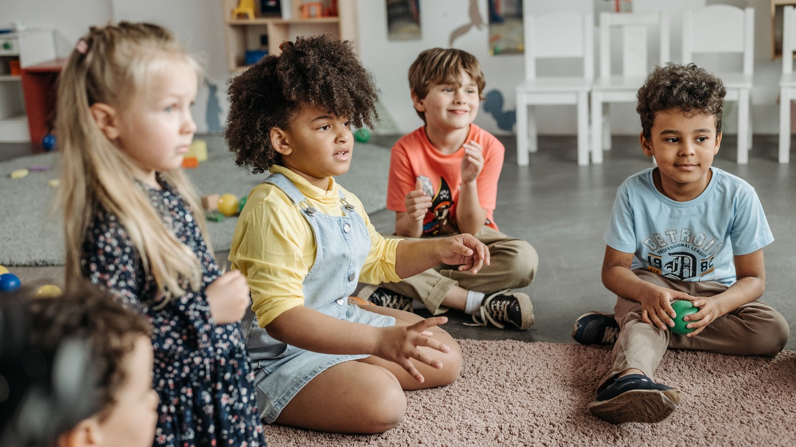 group of kids in a classroom