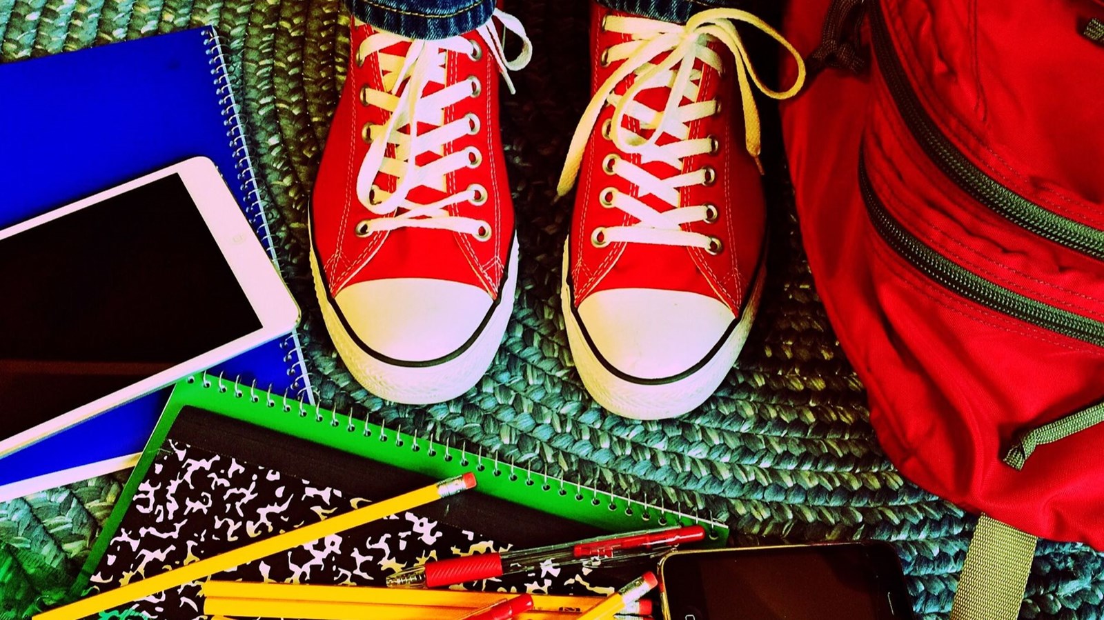 school supplies and shoes