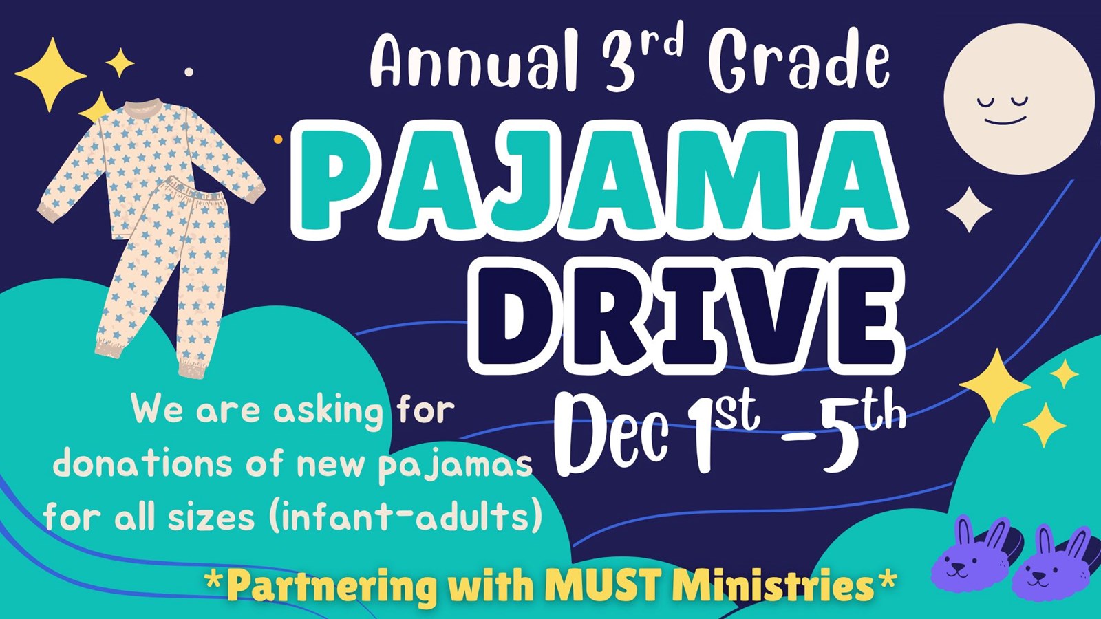 Annual 3rd Grade Pajama Drive