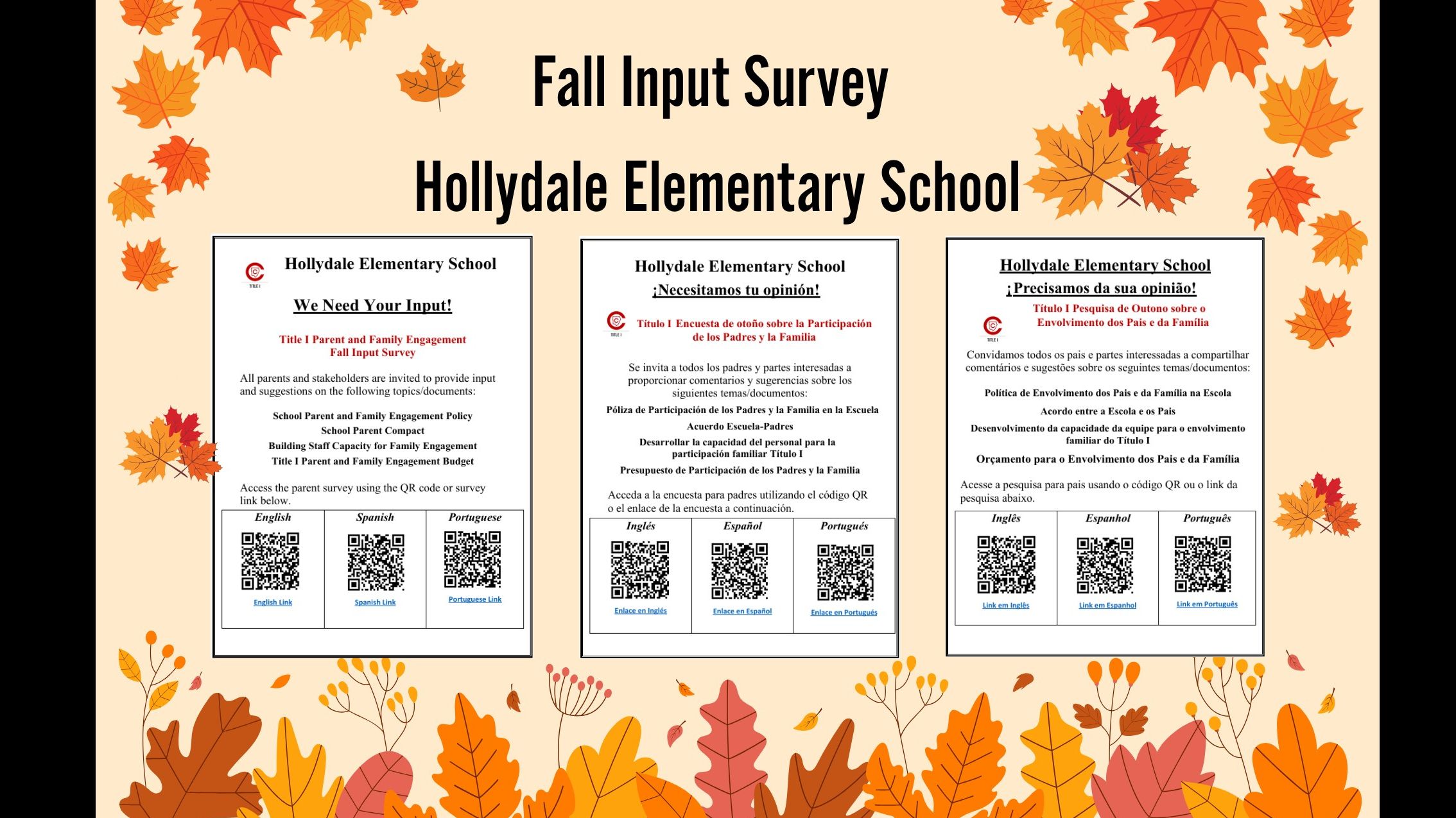 Fall Input Survey 