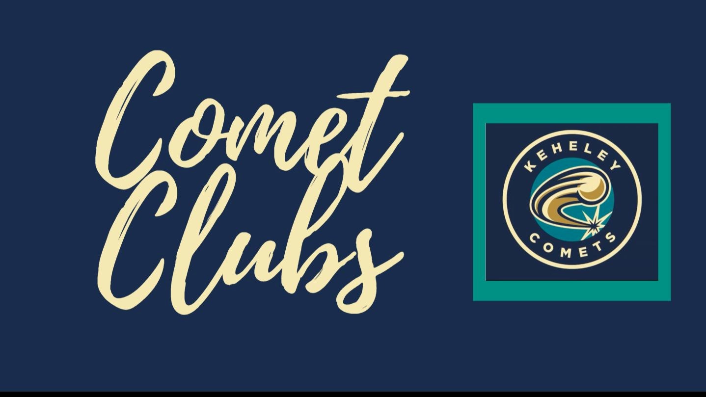 Navy background - Comet Clubs with Keheley Comets Logo