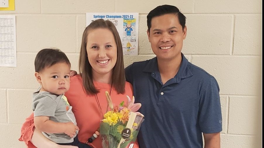 Teacher of the year Mrs. Vasquez